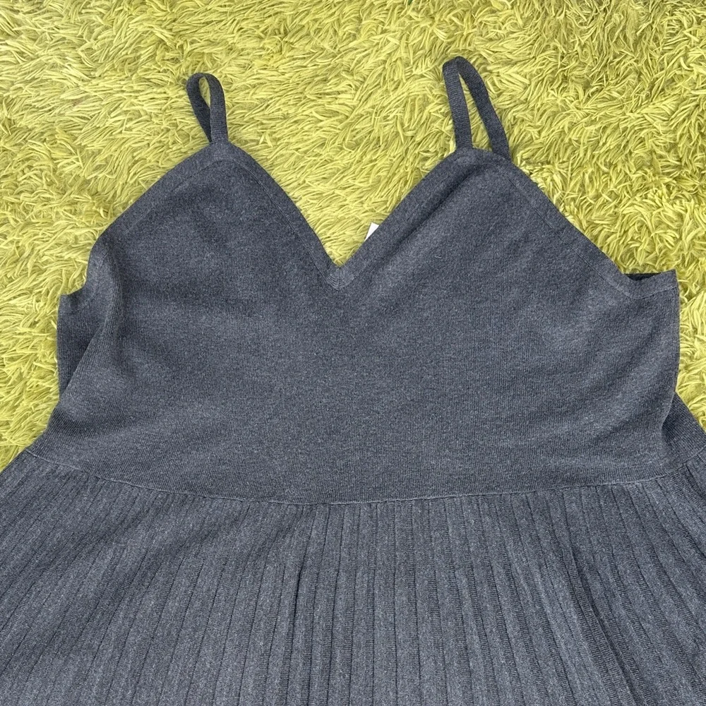 Charcoal Pleated Midi Sweater Dress - A New Day NWT Size 4X - Picture 4 of 7